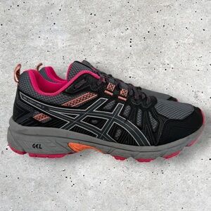 ASICS Women's Gel Trail Running Shoes - Black and Pink